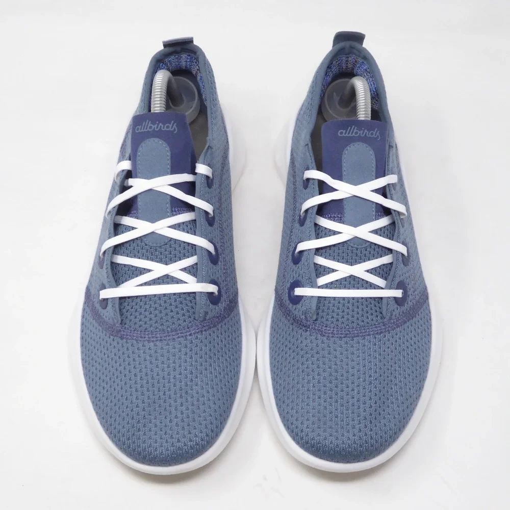 Allbirds Mens SLTR Super Light Tree Runner Blue Mesh Low Top Sneakers Size 10